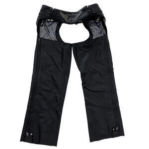Harley Davidson Genuine Leather Chaps Motorcycle Black Size S Mens